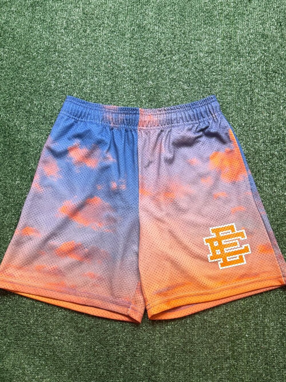 Eric Emanuel Shorts Mens Size S Blue Orange Basketball Mesh